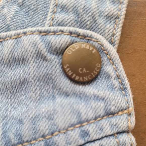 Old Navy 100% Cotton Denim Jean Overall Dress Size 18 to 24 Months - Picture 4 of 7